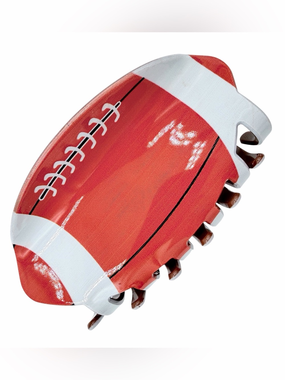 Football Acrylic Hair Clip New
